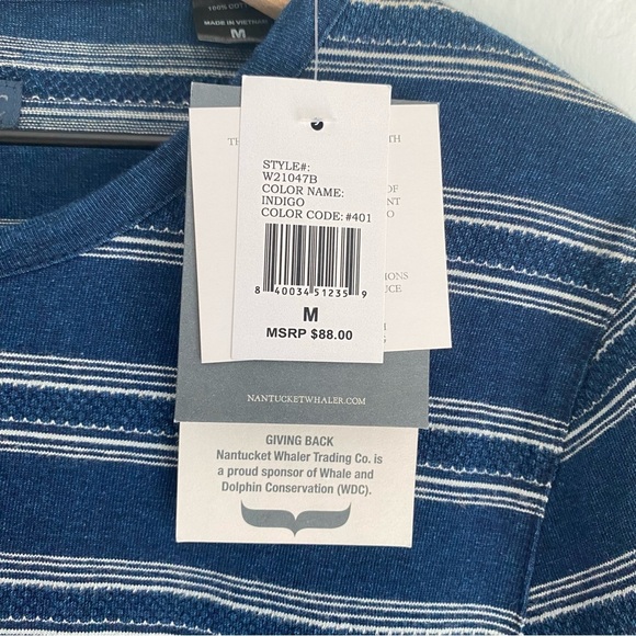 New with tags Nantucket whaler  Women's Navy Striped Short Sleeve Tee - Picture 3 of 5